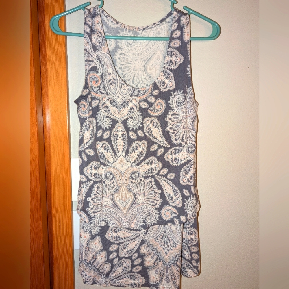 Latched Mama xs blue paisley nursing tank